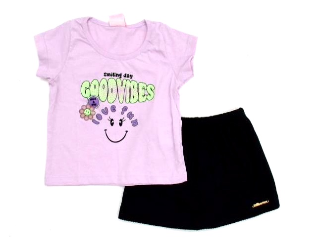 Conjunto Wilbertex Primeiros Passos  Manga Curta Malha Short-sa