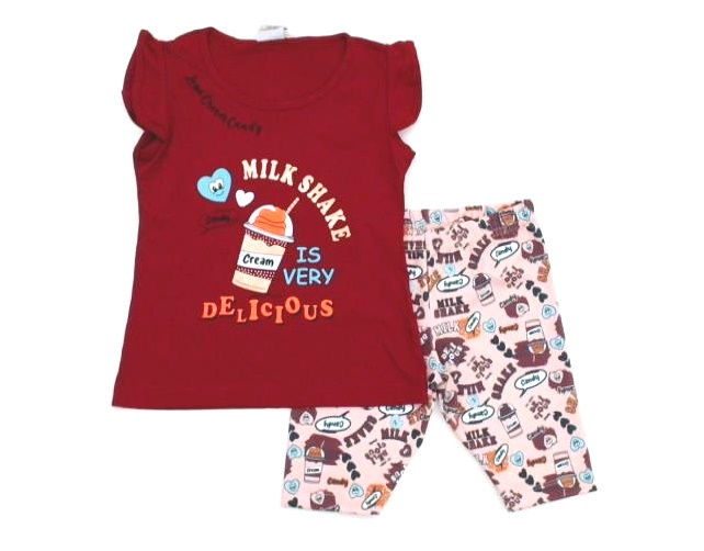 Conjunto Wkids Inf Fem Mga Jap Malha Bermuda