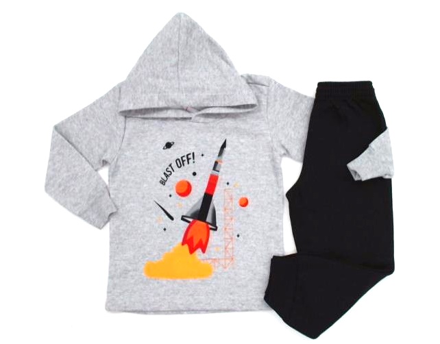 Conjunto Shumakids P.passos Masc Mol Capuz