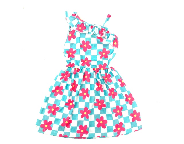 Vestido Trin Infantil Regata Poliéster Sublimado