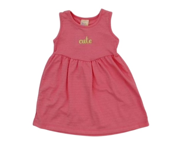 Vestido Trin Primeiros Passos Regata Malha Ana Bola