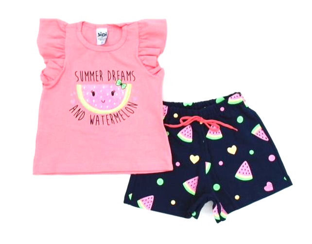 Conjunto Jidi Primeiros Passos  Manga japonesa Cotton Short