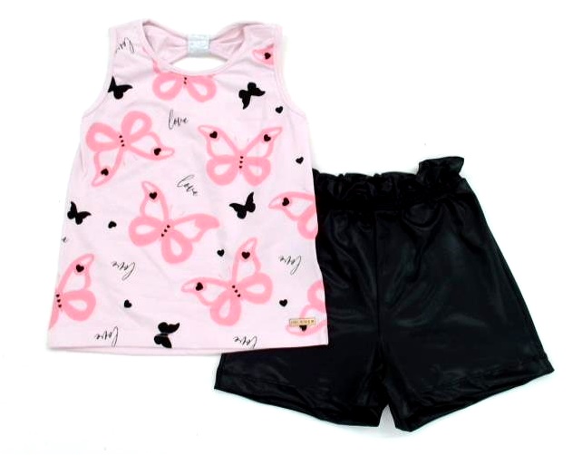 Conjunto Jidi Inf Fem Reg Cotton Short Cirrê