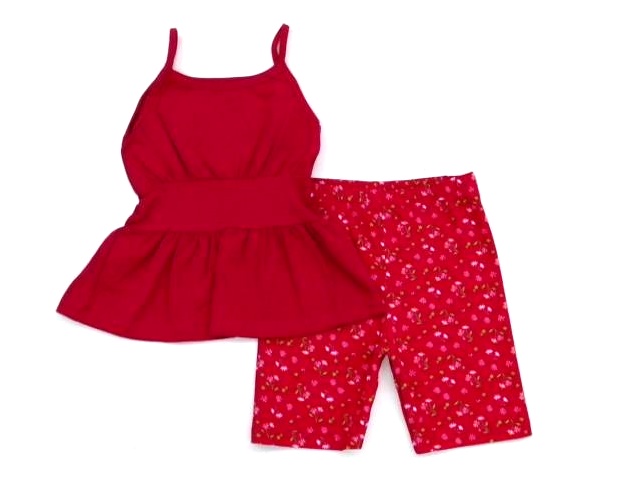 Conjunto Jidi Juv Fem Alça Cotton Bermuda