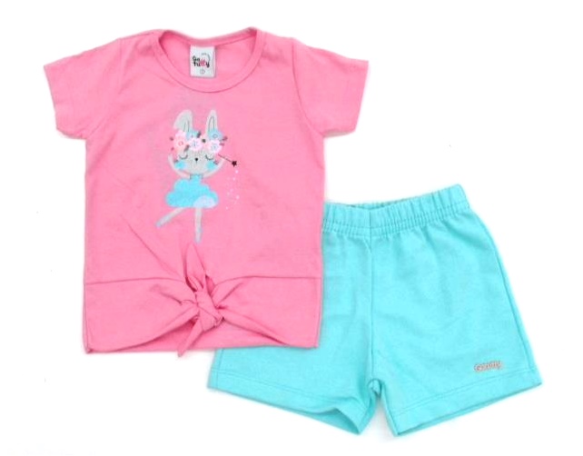 Conjunto Gatutty Primeiros Passos  Manga Curta Malha Short