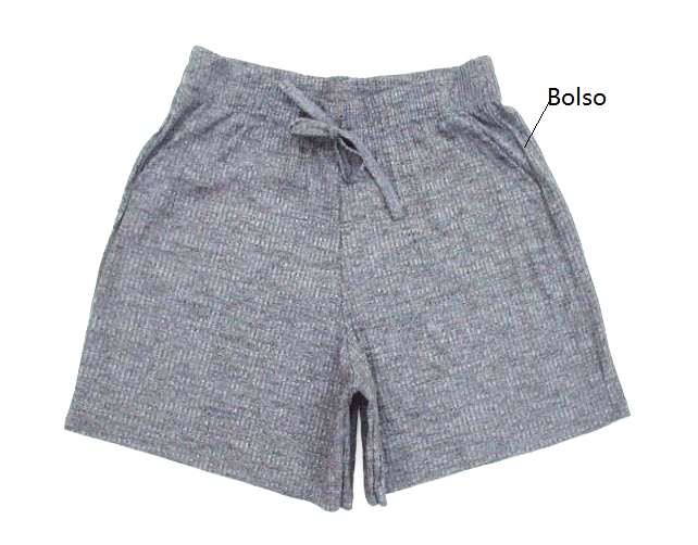 Short Sangosplus Ad Exg Fem Poli Canel 2bolsos