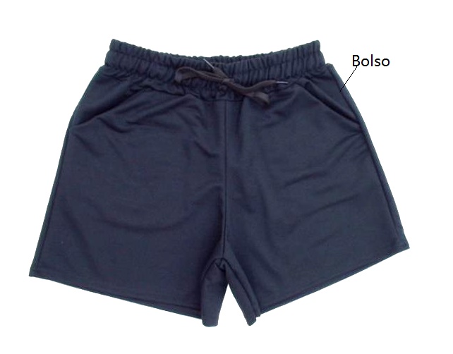 Short Sangosplus Adulto Extra Grande  Moletinho 2bolsos
