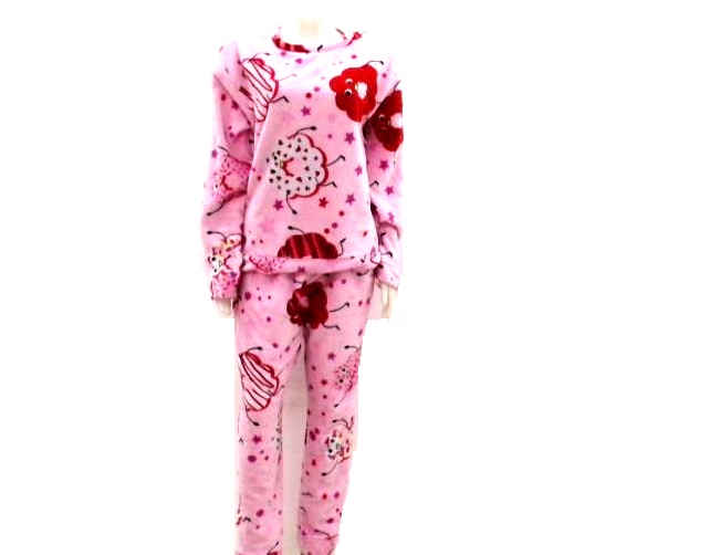 Pijama Pacoleon Ad Fem M/l Peluciado Estamp