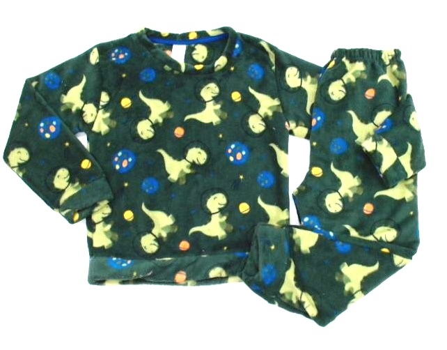 Pijama Pacoleon Infantil  Manga Longa Peluciado Estampado