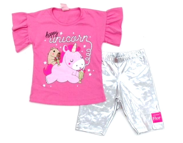 Conjunto Minhaflor P.passos Fem M/c Malha Bermuda