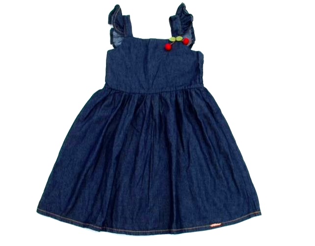 Vestido Lbmodas Infantil Manga japonesa Jeans Elastex