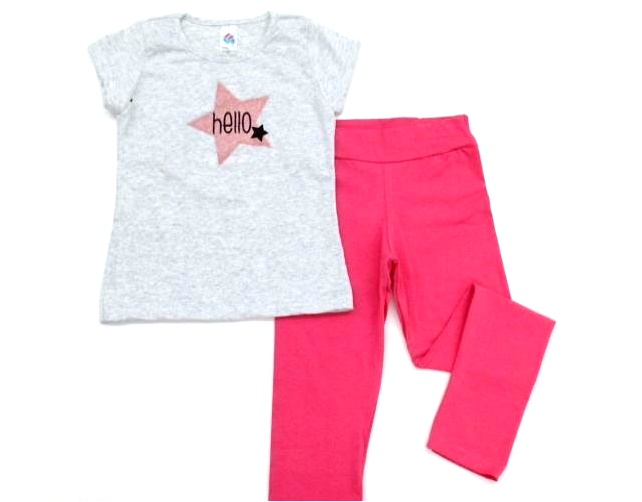 Conjunto Grilokids Inf Fem M/c Cotton Legging
