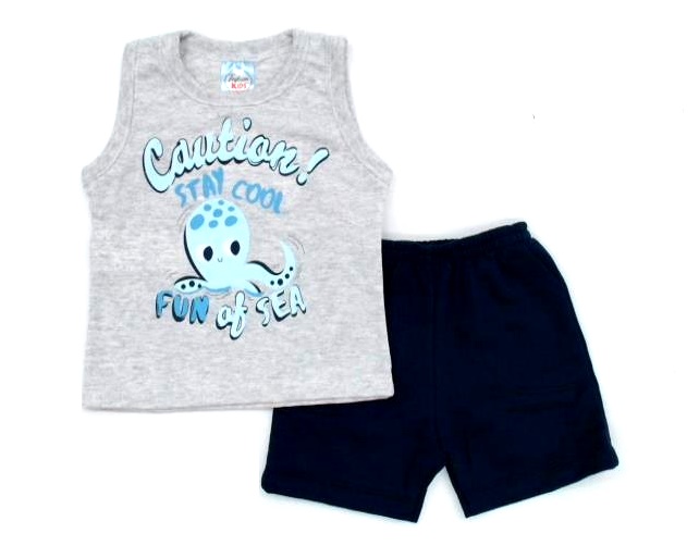 Conjunto Fashionk Bebe  Regata Machão Malha