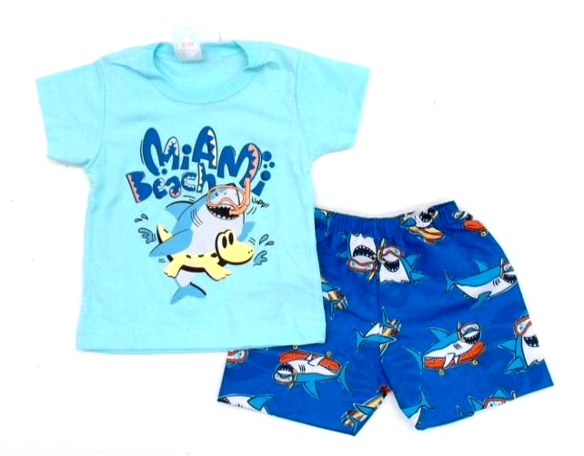 Conjunto Fashionk Bebe  Manga Curta Malha