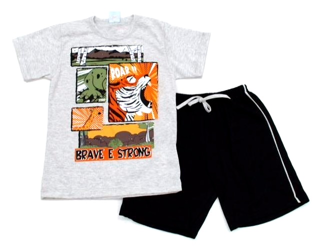Conjunto Fashionkids Inf Masc M/c Malha