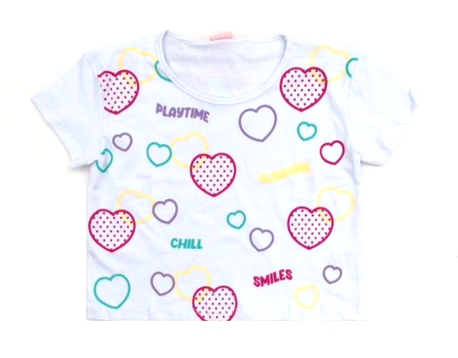 Blusa Rechsul Infantil  Manga Curta Malha Cropped