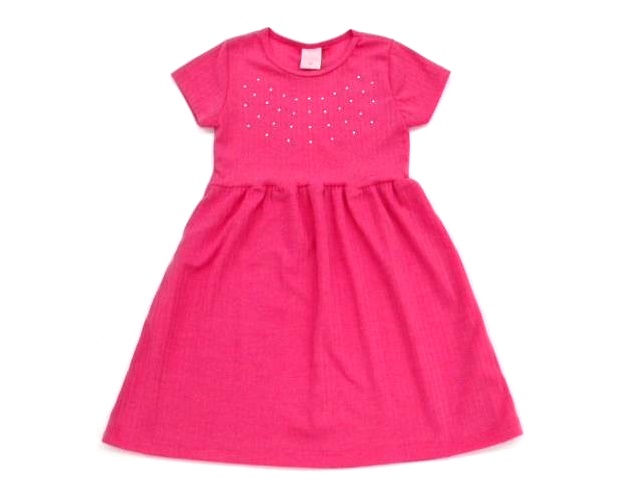 Vestido Rechsul Primeiros Passos Manga Curta Ribana Canelada