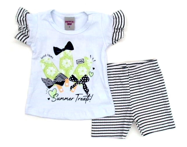 Conjunto Pimentinha Bebe Fem M/c Cotton Short