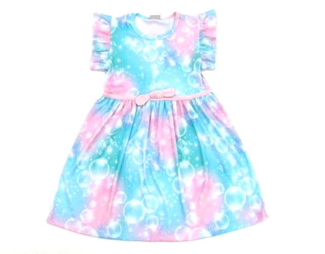 Vestido Pimentinha Infantil Manga japonesa Poliéster Canelada