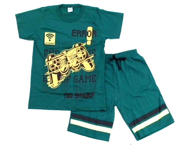 Conjunto Pk Juvenil  Manga Curta Malha