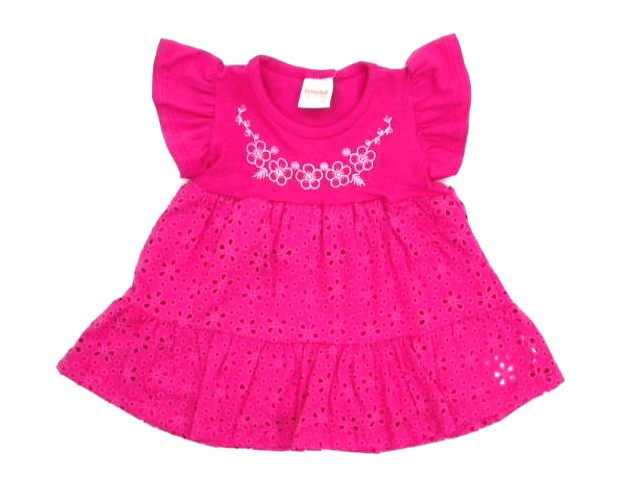 Vestido Pitiluka Bebe Manga japonesa Cotton Lesi
