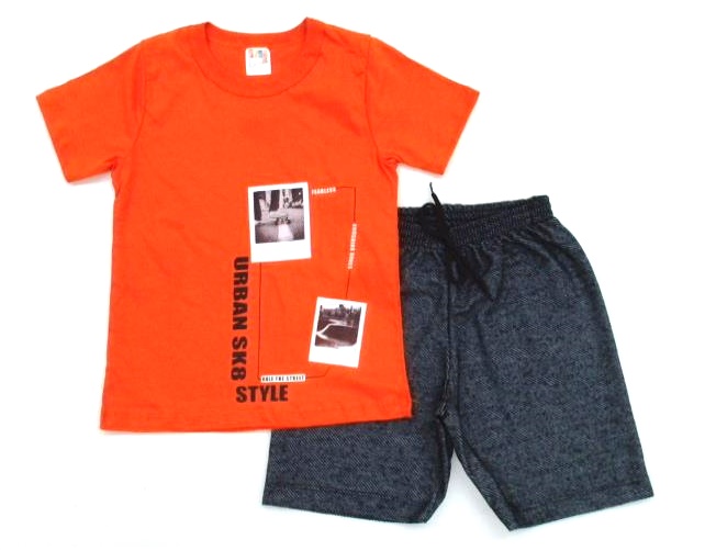 Conjunto Pegalegal Infantil  Manga Curta Malha