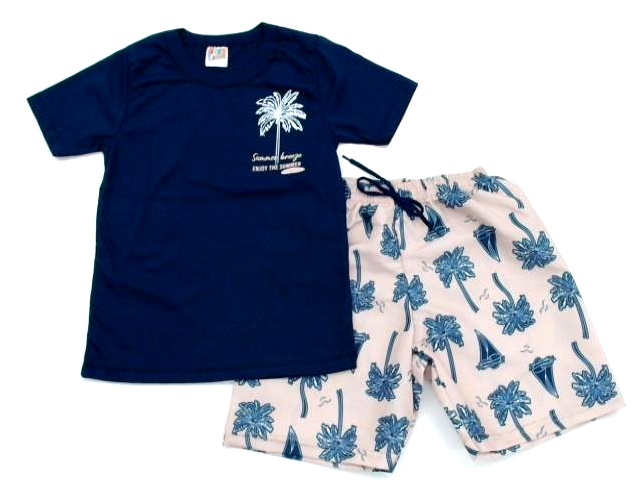 Conjunto Pegalegal Infantil  Manga Curta Malha