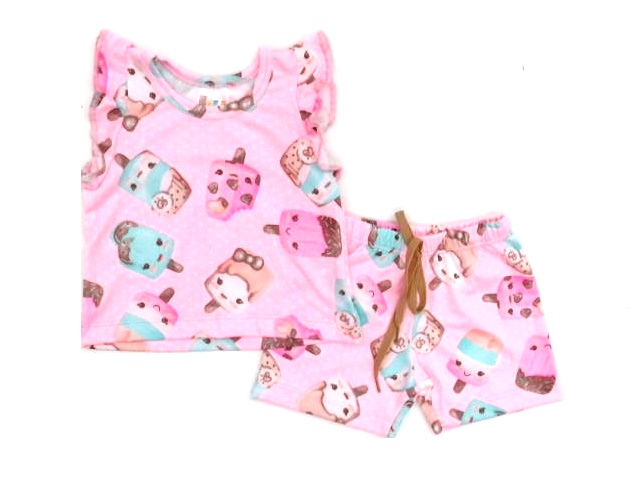 Conjunto Pegalegal Bebe Manga japonesa Poliéster Shor