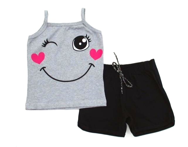 Conjunto Pegalegal Inf Fem Alça Cotton Short