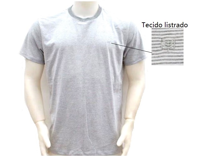 Camiseta Mmt Adulto Masculina Manga Curta Malha Listrada