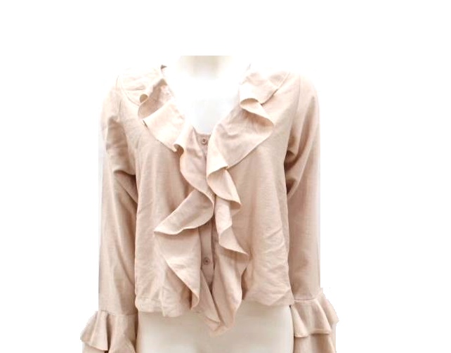 Blusa Lannafioli Ad Fem M/l Viscose Babado Aberta