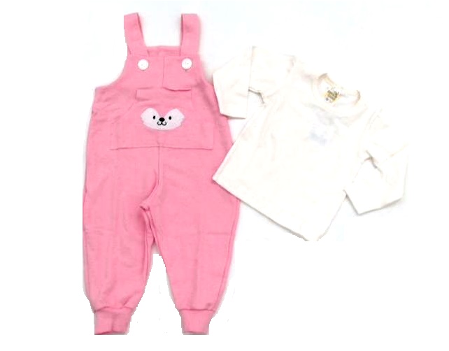 Jardineira Jeitodoce Bebe Fem M/l Mol Cotton 2pçs