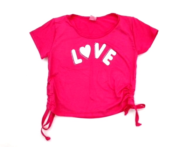 Blusa Rose Juv Fem M/c Viscol Cropped Franzida