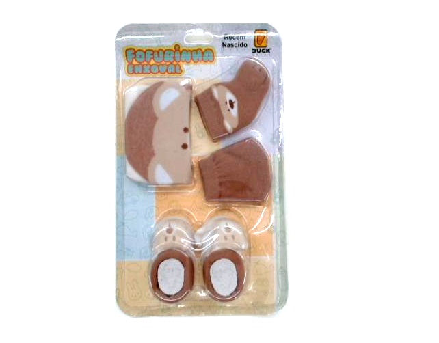 Kit-bebe Duck Bebe Neutro Alg (touca+luva+meia-4pç
