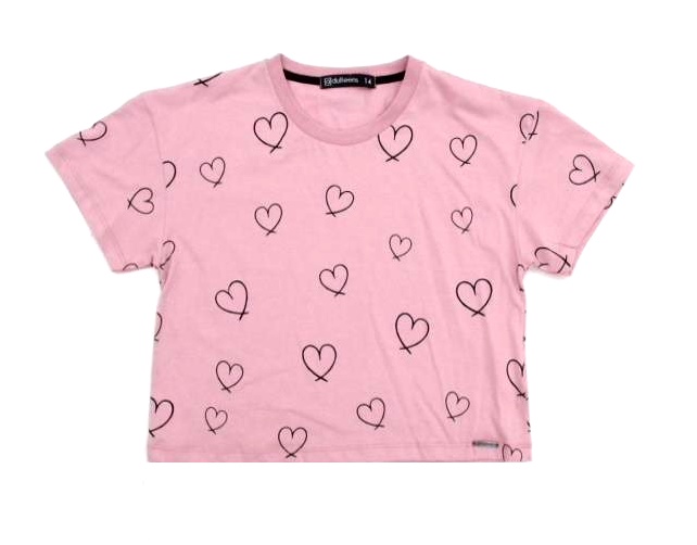 Blusa Adulteens Juvenil Feminina Manga Curta Malha