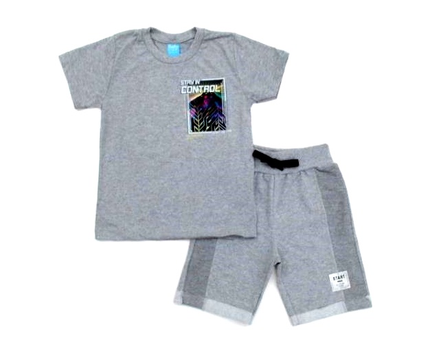 Conjunto Babyvest Inf Masc M/c Malha