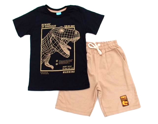 Conjunto Babyvest Infantil Masculino Manga Curta Malha