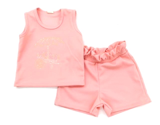 Conjunto Dfkids Inf Fem Reg Poliéster Cropped