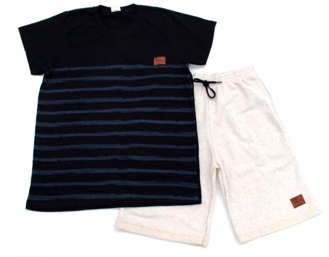 Conjunto Dfteen Juvenil  Manga Curta Malha