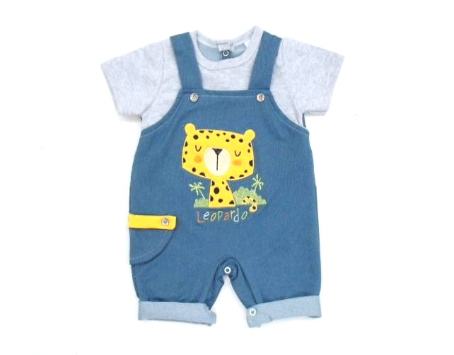 Macacão Bebelezinha Bebe Manga Curta Suedine