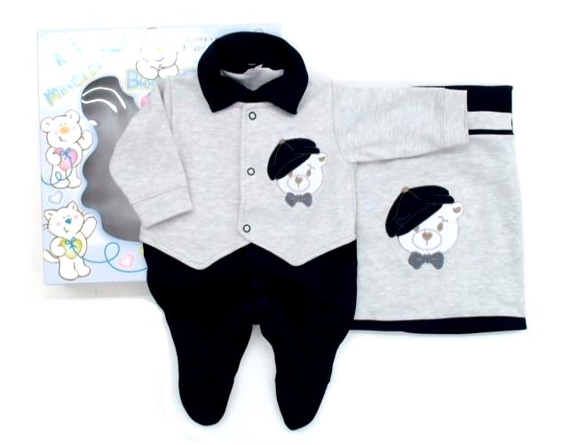 Saída-maternidade Bloomys Bebe Suedine 2pçs