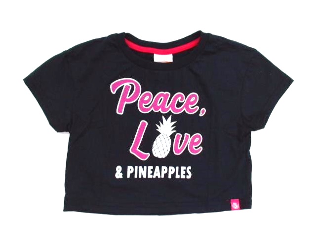 Blusa Soletex Infantil  Manga Curta Malha Cropped