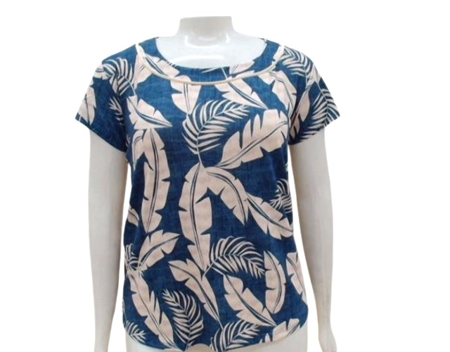 Blusa Vestbem Adulto Extra Grande Manga Curta Viscolycra Estampado