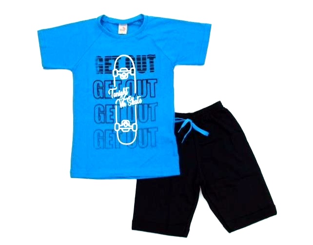 Conjunto Popin Inf Masc M/c Malha
