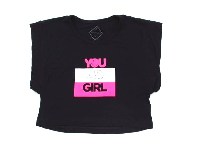 Blusa Aquamarine Juvenil Manga japonesa Viscolycra Cropped