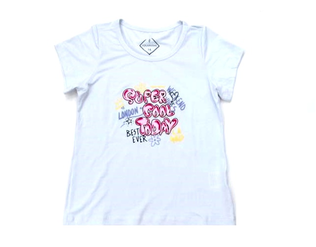 Blusa Aquamarine Juvenil Manga Curta Viscolycra