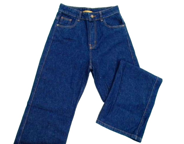 Calça Vivlon Adulto Jeans Wide Leg Escura