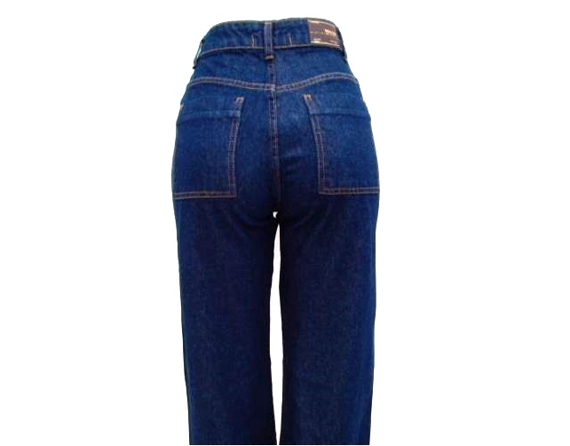 Calça Vivlon Adulto Jeans Wide Leg Escura
