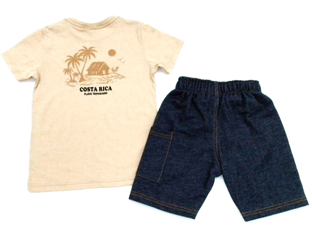 Conjunto Ddk Infantil  Manga Curta Malha Trabalhada