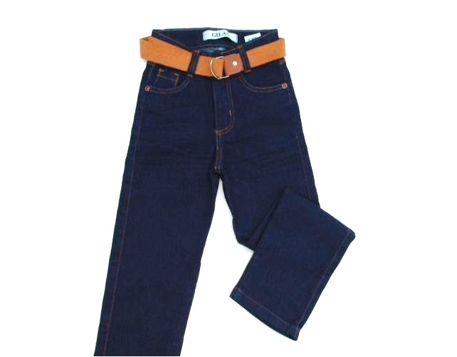 Calça Gilas Inf Masc Jeans Lycra Cinto